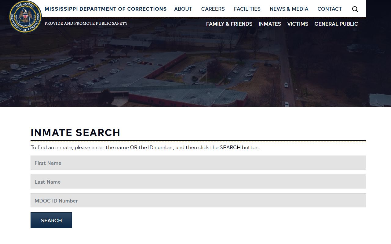 Sunflower County inmate population MDOC inmate search for Parchman prisoners